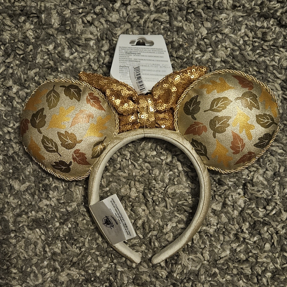 Disney Gold and Bronze Leaf Sequin Headband - Picture 2 of 2